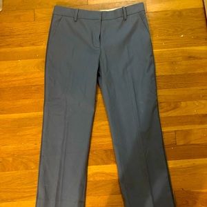 Sies Marjan gray blue crop pants ribbon detail on side lined cotton blend 6